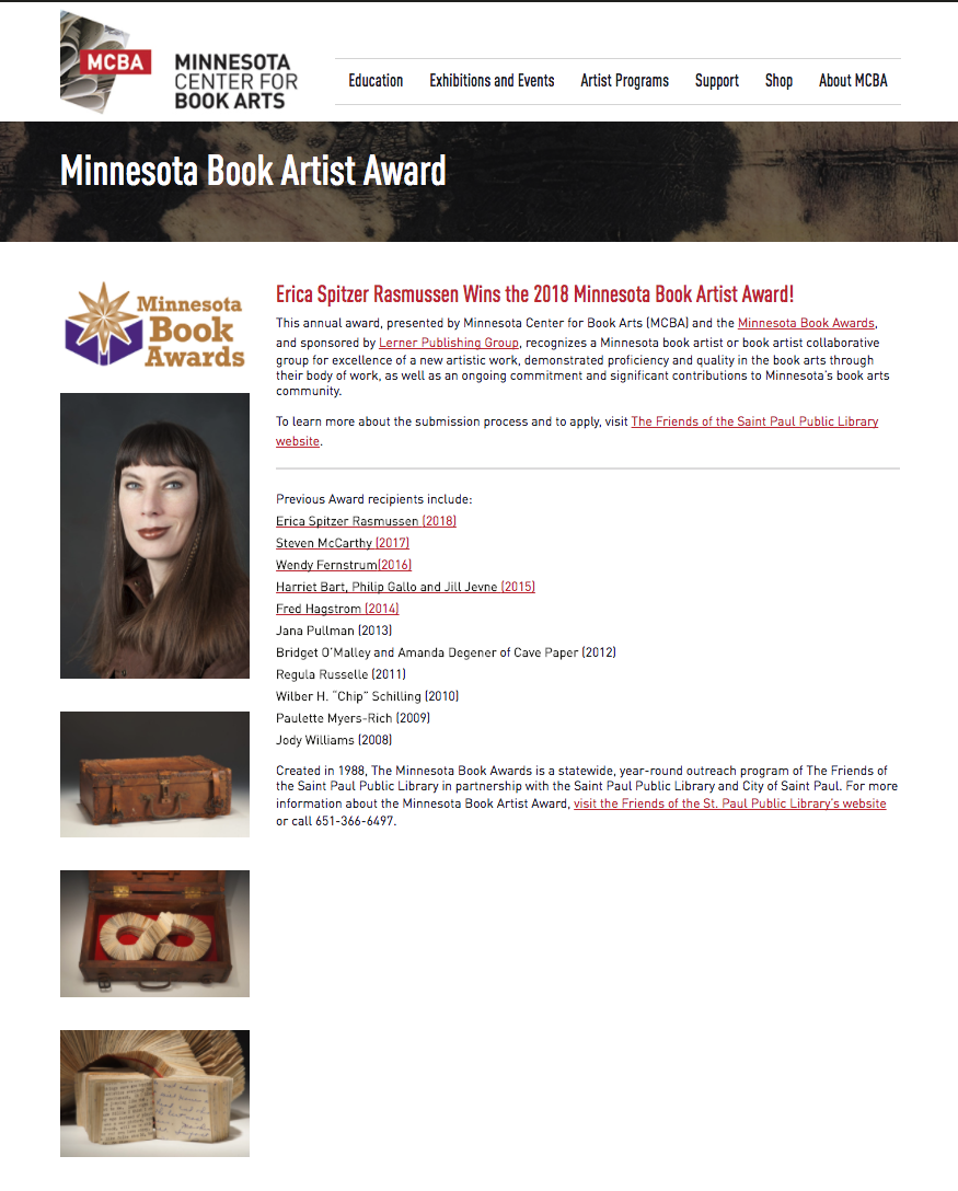 MN Book Artist Award (2018)